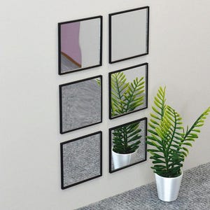 1:6 Dollhouse Miniature Mirror. Rectangle Wall Mirror for 12&quot; Doll.