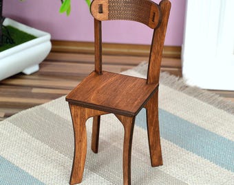 Chaise miniature pour maison de poupée 1:6 - Meubles pour poupées de 30 cm (30 cm)