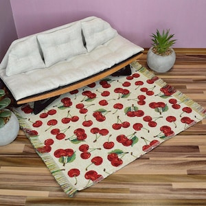 Miniature Rug for Doll. 1:6 Scale Dollhouse Miniature Carpet. Perfect for 11.5-12 inch Dolls.