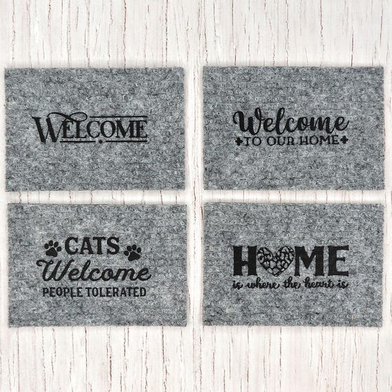 1:6 Dollhouse Doormat - Miniature “WELCOME” Rug. Fits for 12 inch Dolls.