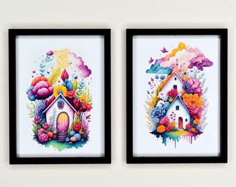 Arte de parede para casa de bonecas na escala 1:6 - Quadro em miniatura.