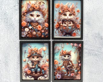 1:6 Miniature Framed Picture. Dollhouse Wall Art. Doll Miniature Poster.