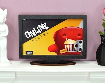 1:6 Dollhouse Miniature TV - Fits for 12 inch Dolls.
