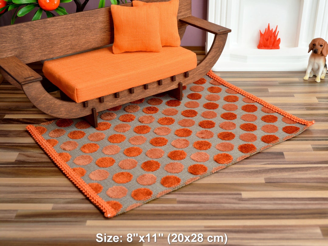 16 Miniature Rug for Dollhouse. Carpet for Doll Living Room. Etsy