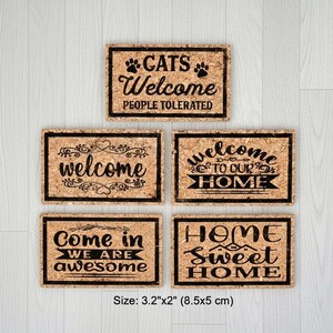 1:6 Scale Dollhouse Doormat, Miniature "Welcome" Rug