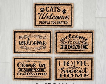 1:6 Dollhouse Doormat, Miniature "Welcome" Rug