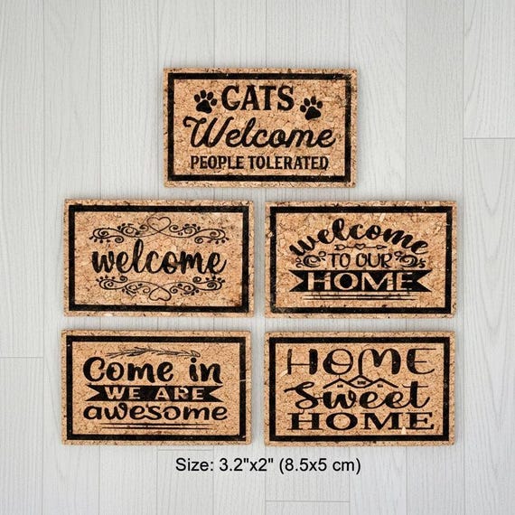1:6 Dollhouse Doormat, Miniature "Welcome" Rug