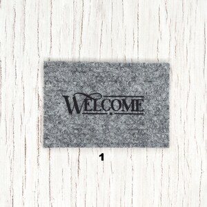 Dollhouse Doormat. Miniature “WELCOME” Rug. Miniature Floor Mat for Doll.