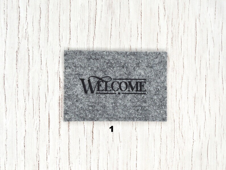 Dollhouse Doormat. Miniature “WELCOME” Rug. Miniature Floor Mat for Doll.