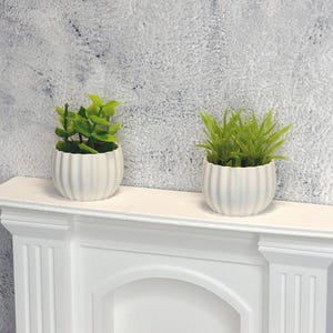 Miniature Plants in Pots. 1:6 Scale Dollhouse Flower in Pot. Doll Indoor Plants Perfect for 11.5-12 inch Dolls.