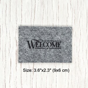 Dollhouse Doormat. Miniature “WELCOME” Rug. Miniature Floor Mat for Doll.