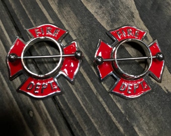 Fire Department body jewelry set