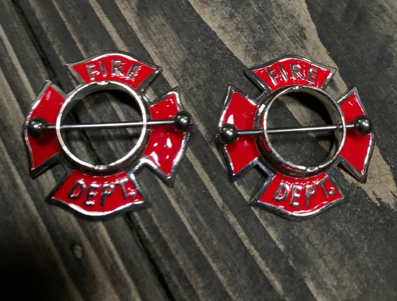 Fire Department body jewelry set image 1