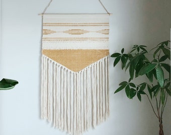 Bohemian Wall Hanging; Wall Tapestry With Tassel; Boho Wall Decor; Woven Wall Hanging