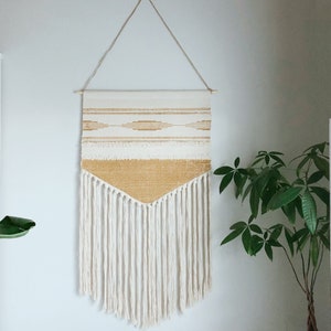 Bohemian Wall Hanging; Wall Tapestry With Tassel; Boho Wall Decor; Woven Wall Hanging