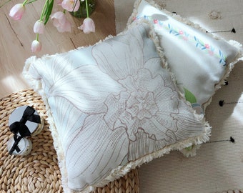 Set of 2 Floral Throw Pillow Cover; Decorative Throw Pillow Cover; Pillow Cases