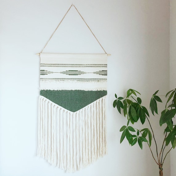 Bohemian Wall Hanging; Wall Tapestry With Tassel; Boho Wall Decor 