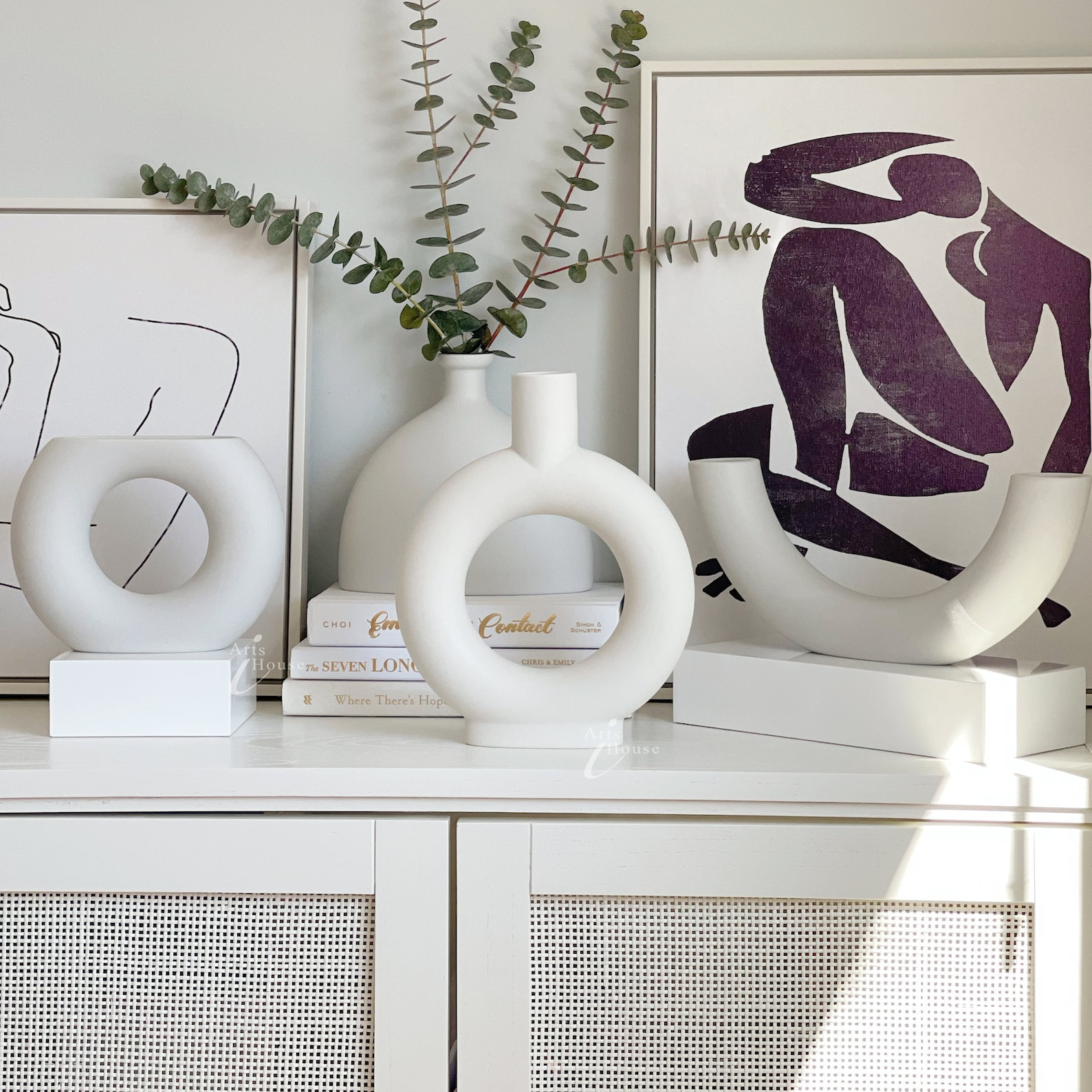 Minimalist Vaseceramic Vase Modern Home Decor Decorative - Etsy - Minimalist Coastal Vase Decor