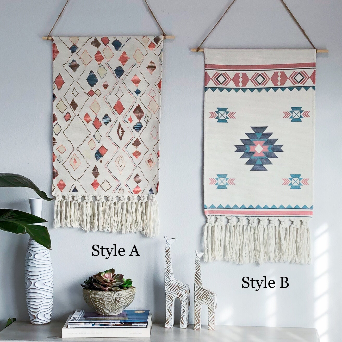 Boho Wall Hanging Decorative Wall Tapestry Woven Wall Decor | Etsy