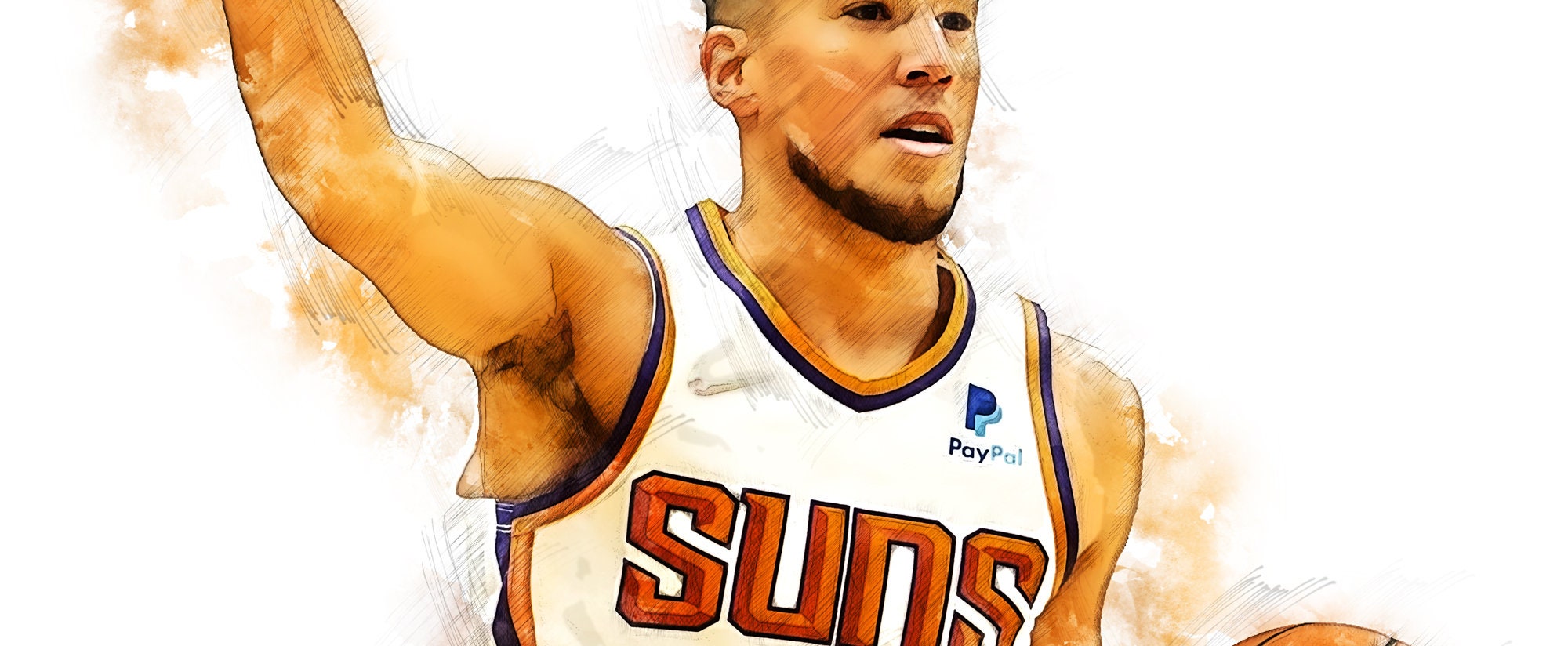 Devin Booker Jersey Canvas Print / Canvas Art by Bakiadi