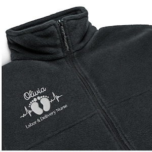Chaqueta de enfermera personalizada Chaqueta de enfermera bordada personalizada Chaqueta de enfermera Columbia Regalo de enfermera estudiante Chaqueta de enfermera de polar NP