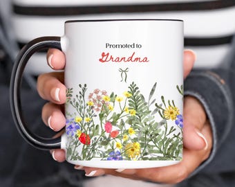 Grandma Baby Coming Soon Mug, Grandma Pregnancy Announcement, Grandma Reveal, New Grandma Gift, Baby Announcement Mug