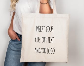 Customizable Cotton Canvas Tote Bag: Eco Friendly, Reusable
