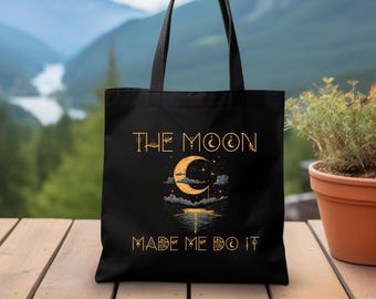 Celestial Canvas Tote Bag: Moon & Stars Astrology Gift