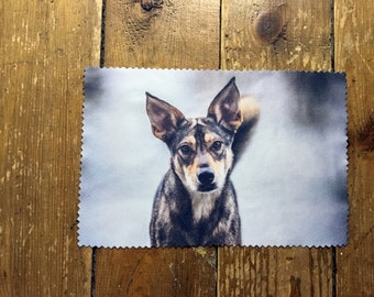 Eyeglass cleaning cloth with your desired text or image, your photo, display cloth, glass cleaning cloth, your picture