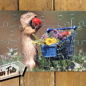 individualized puzzle with your own photo, 24 pieces, personalized, photo puzzle, photo print, postcard puzzle, frameless