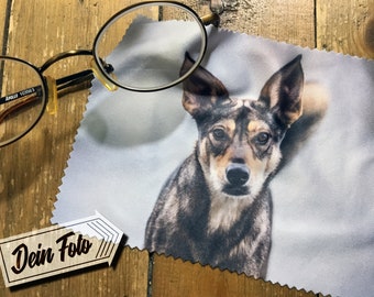Pano de limpeza de óculos personalizado, pano de exibição, pano para limpeza de lentes, com foto ou texto.