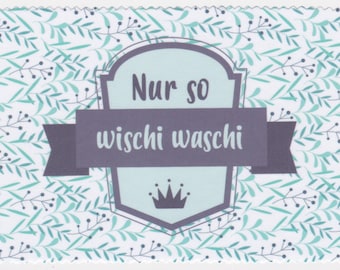 Glazen poetsdoekje, displaydoekje met print