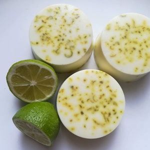 Handmade Organic Lime Peel & Coconut soap 115g+-5g Vegan, SLS Free, No plastic packaging.