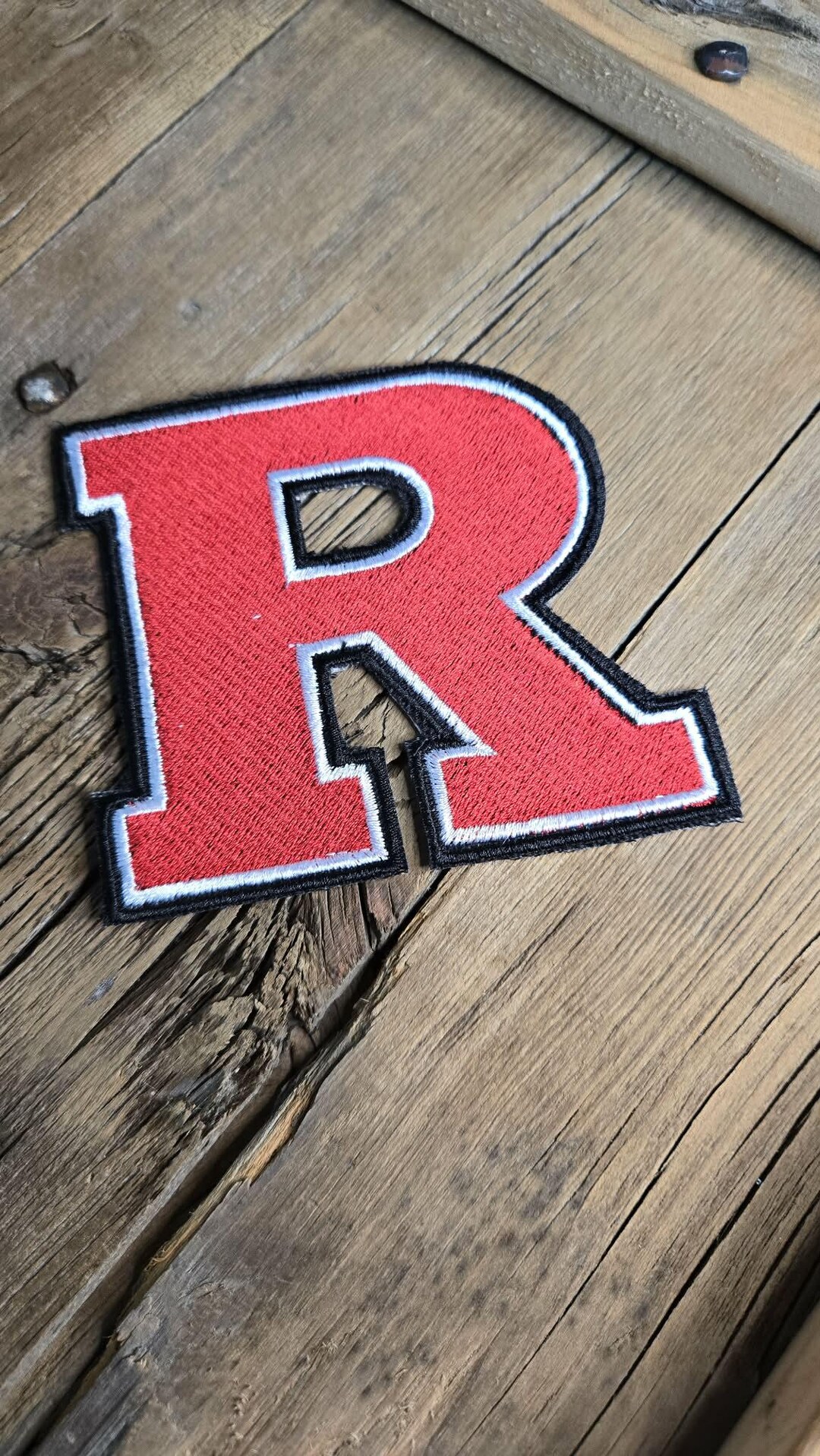 R Embroidered Patch Rutgers Inspired Large - Etsy