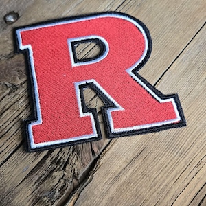 R Embroidered Patch Rutgers Inspired Large