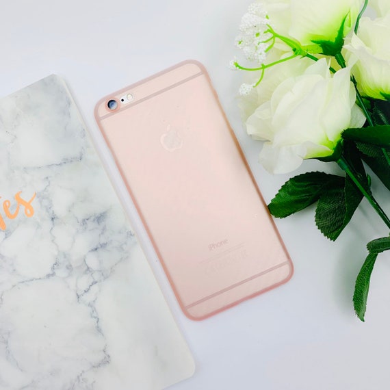 Hard Rose Gold Pink Unisex Plain Case For Iphone 6 Plus 6s Etsy