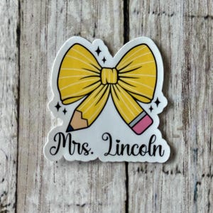 Personalized Teacher Croquette Stickers, Teacher Name Stickers, Teacher Gift, Teacher Appreciation Gift, Gift for Teachers