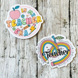 In My Teacher Era Stickers, Teacher Stickers, Teacher Gift, Teacher Appreciation Gift, Gift for Teachers, Teacher Laptop Decal