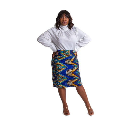 Ankara African Print High Waist Pencil Skirt - Etsy