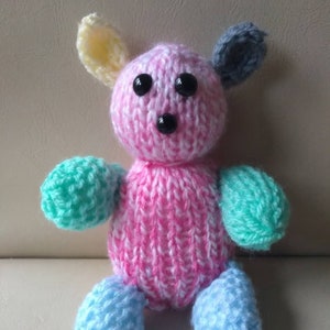 Loom Knitting PATTERNS | Loom Knit a Colourful Bear | Toys | Amigurumi | Beginner Friendly |Gifts| Adorable Bear Plush Loom Knitting Pattern