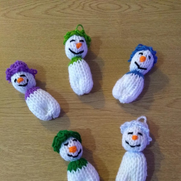 Loom knitting PATTERNS | Snowman Christmas Tree Decoration  | Gifts | Christmas  | Home Decro | Amigurumi