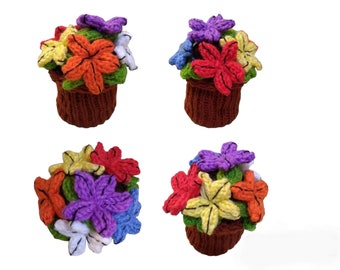 Loom Knitting PATTERNS | Loom Knit Flowers in a plant pot | Mother's Day Gifts | Teacher's Gifts | Home Decro | Flowers