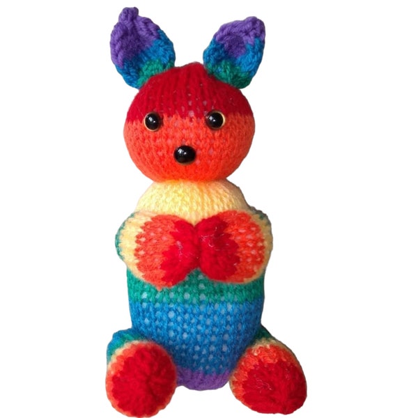 Loom Knitting PATTERNS | Loom Knit a Rainbow Bear | Rainbow | Gifts | Toys | Pandemic | Amigurumi