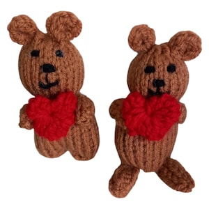 Loom Knitting PATTERN | Loom Knit two Cute little 4 inch Bears | Gifts | Pocket buddies | keyrings