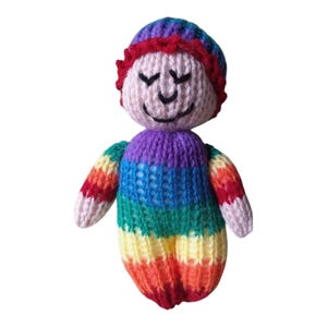 Loom knitting PATTERNS Loom Knit a Rainbow Baby Doll |Toys| rainbow | gifts | Amigurumi |Beginner Friendly