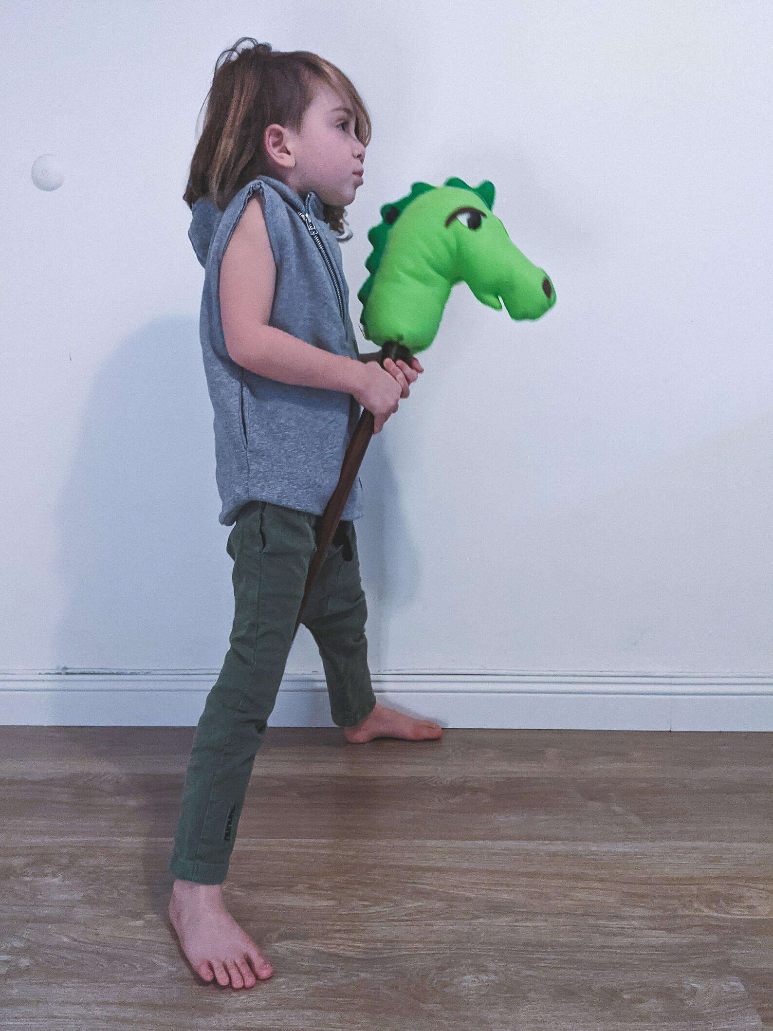 Dinosaur on a stick Stick horse handmade imagination toys Etsy