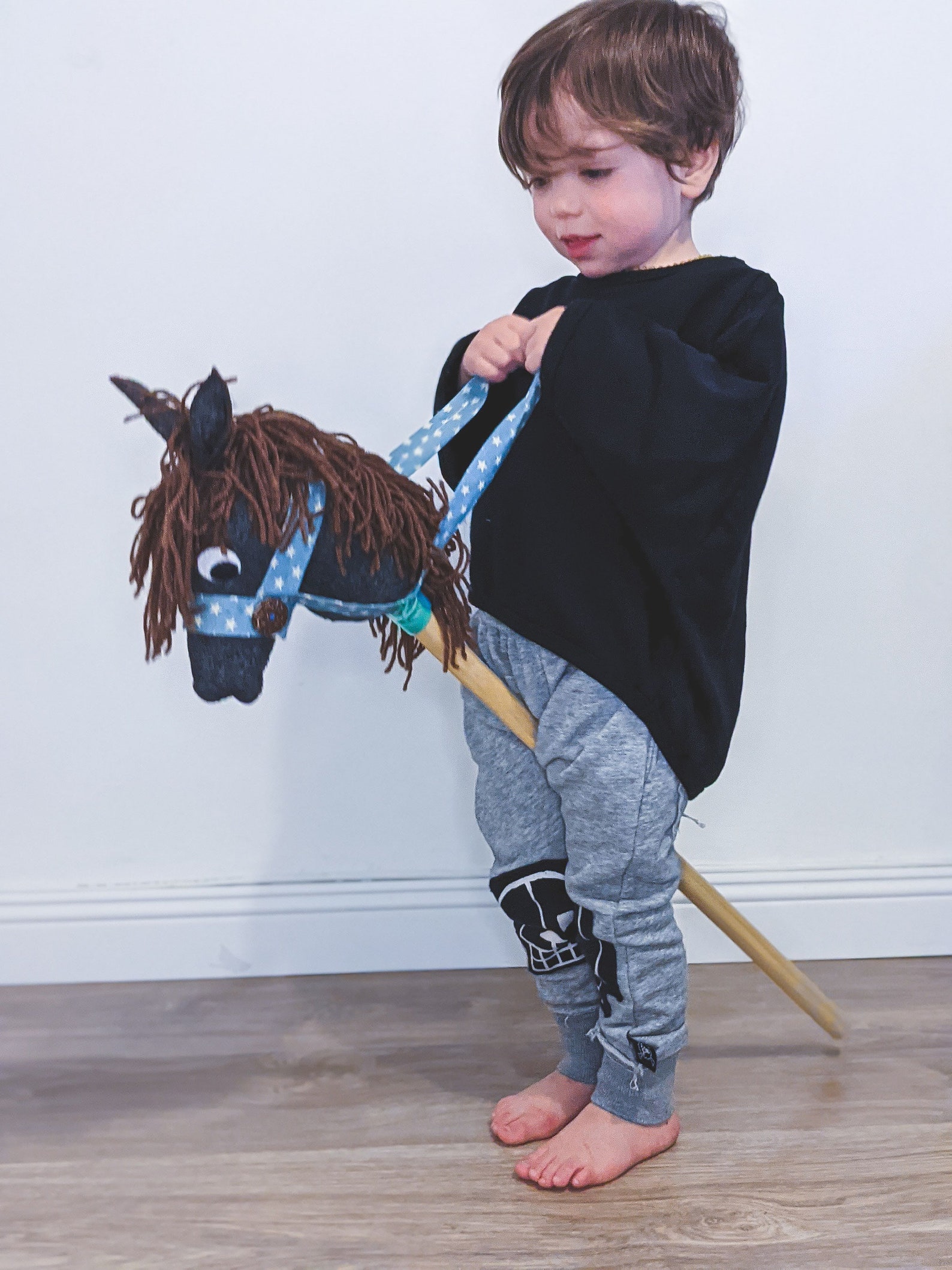 Hobby Horse on a stick toy Ride on Horse Kids Toy Etsy