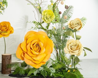 Giant Rose Floral Display, Large Artificial Flower Backdrop, Wedding Photography Prop