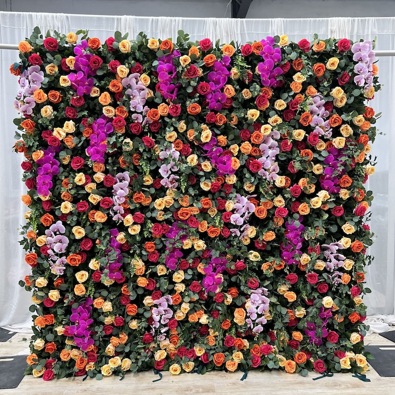 Rose Flower Wall Backdrop: Wedding, Party Decor (60cm*40cm Panel) - Etsy
