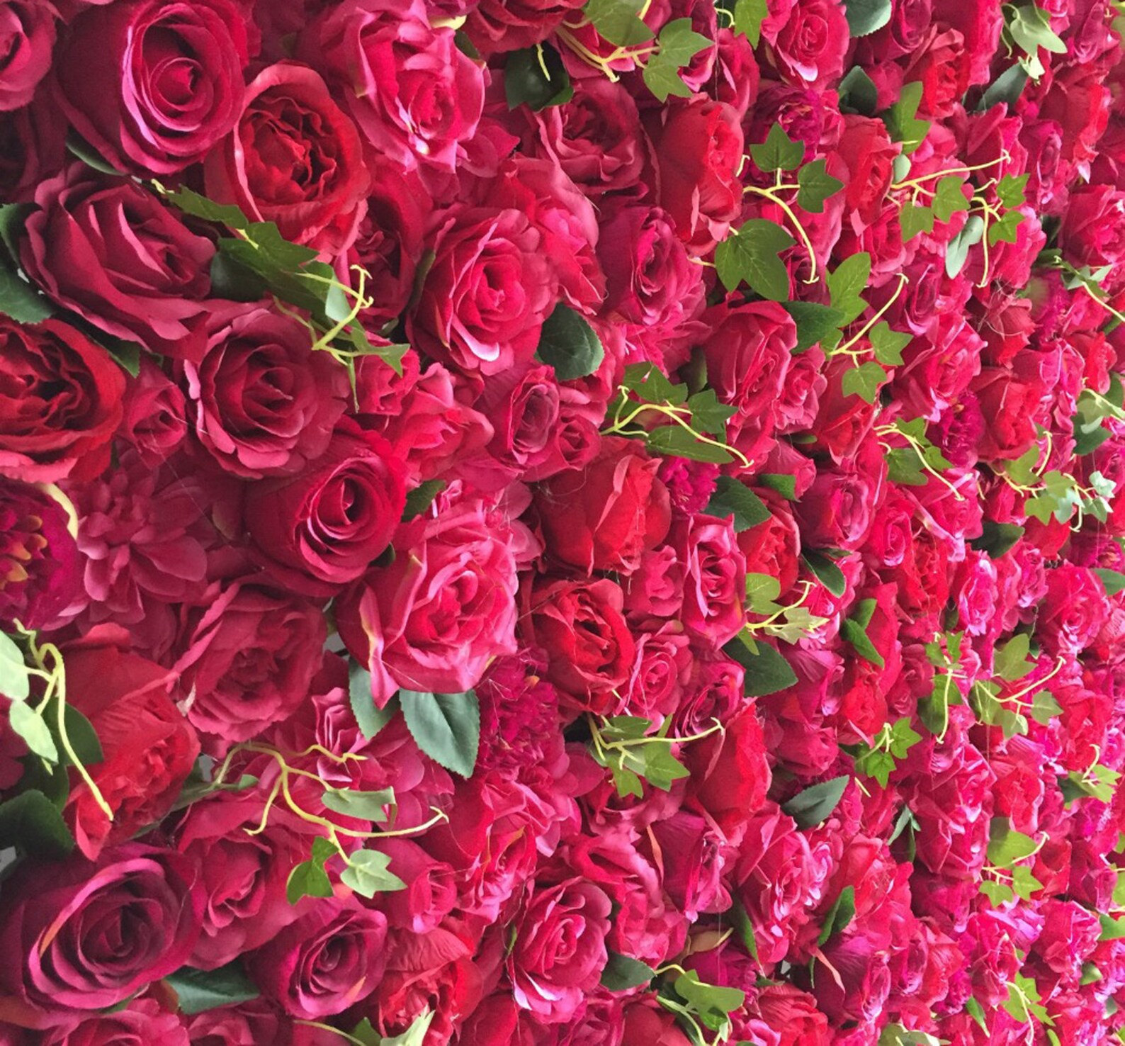 Rose Red Floral Wall Panel for Wedding Decoration Fake Wall Etsy